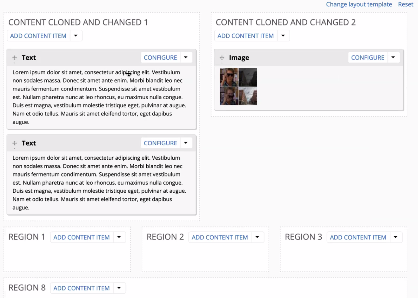 screenshot of layouts