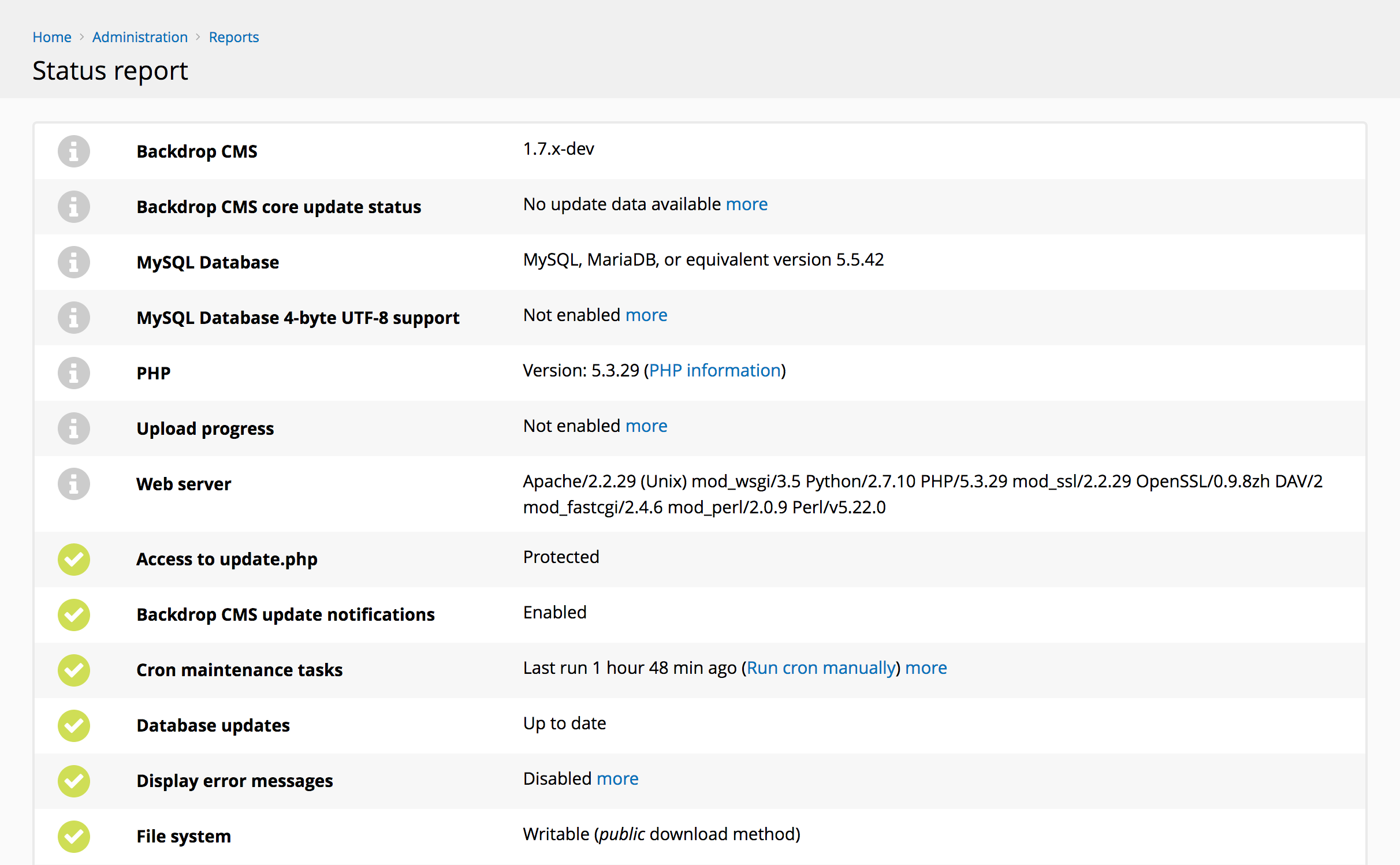 New Status Report Design