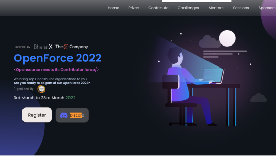 Screenshot of the OpenForce 2022 webpage