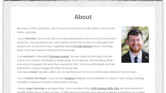 About page screenshot