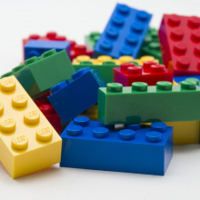 A stack of Lego blocks.