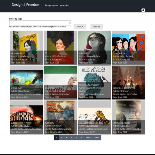 Design4freedom.org screenshot on desktop